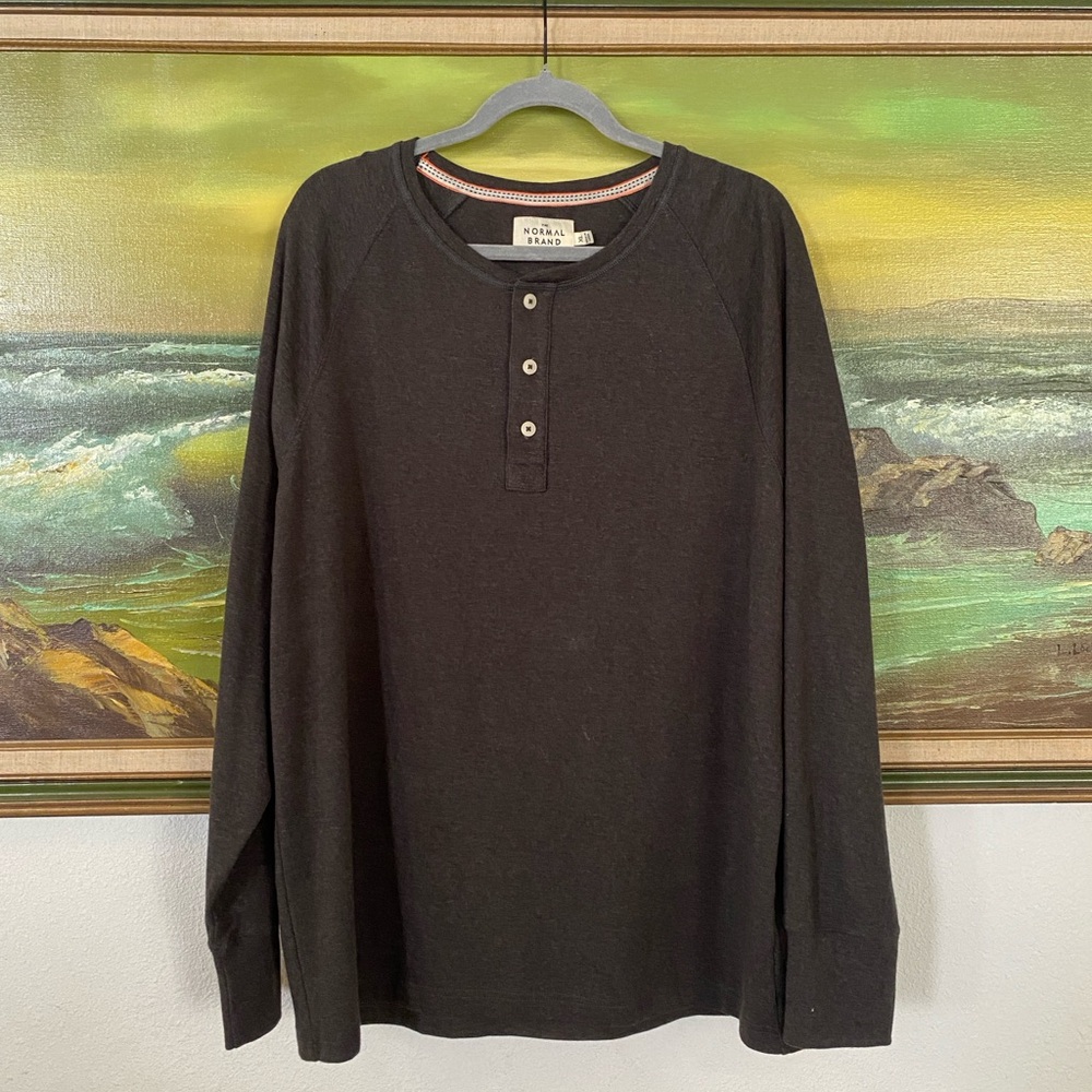 The Normal Brand 3 Button Henley